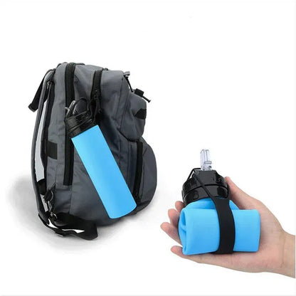 Color: Yellow, Ships From: CHINA, Capacity: 500-1000ml - 2024 New Outdoor Sports Silicone Water Bottle Mountaineering Riding Portable Silicone Foldable Water Bottle