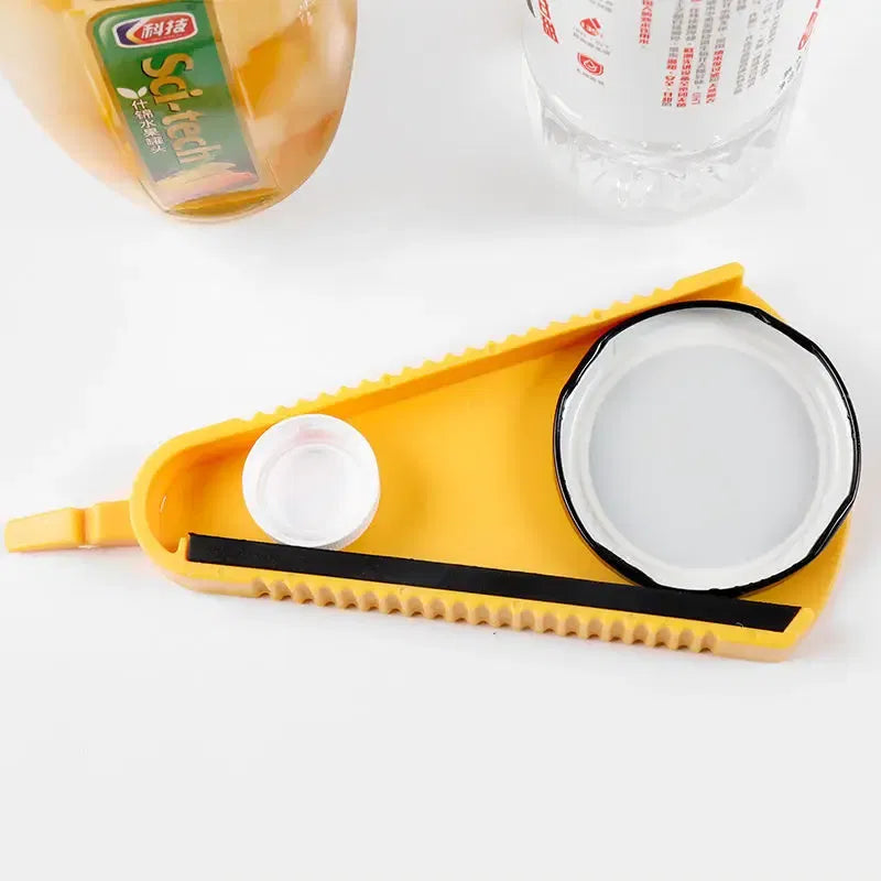 Color: Yellow - Can Opener 5 In 1 Multi Function Jar Opener Twist Off Lid Quick Opening Cooking Everyday Use Bottle Opener Kitchen Accessories