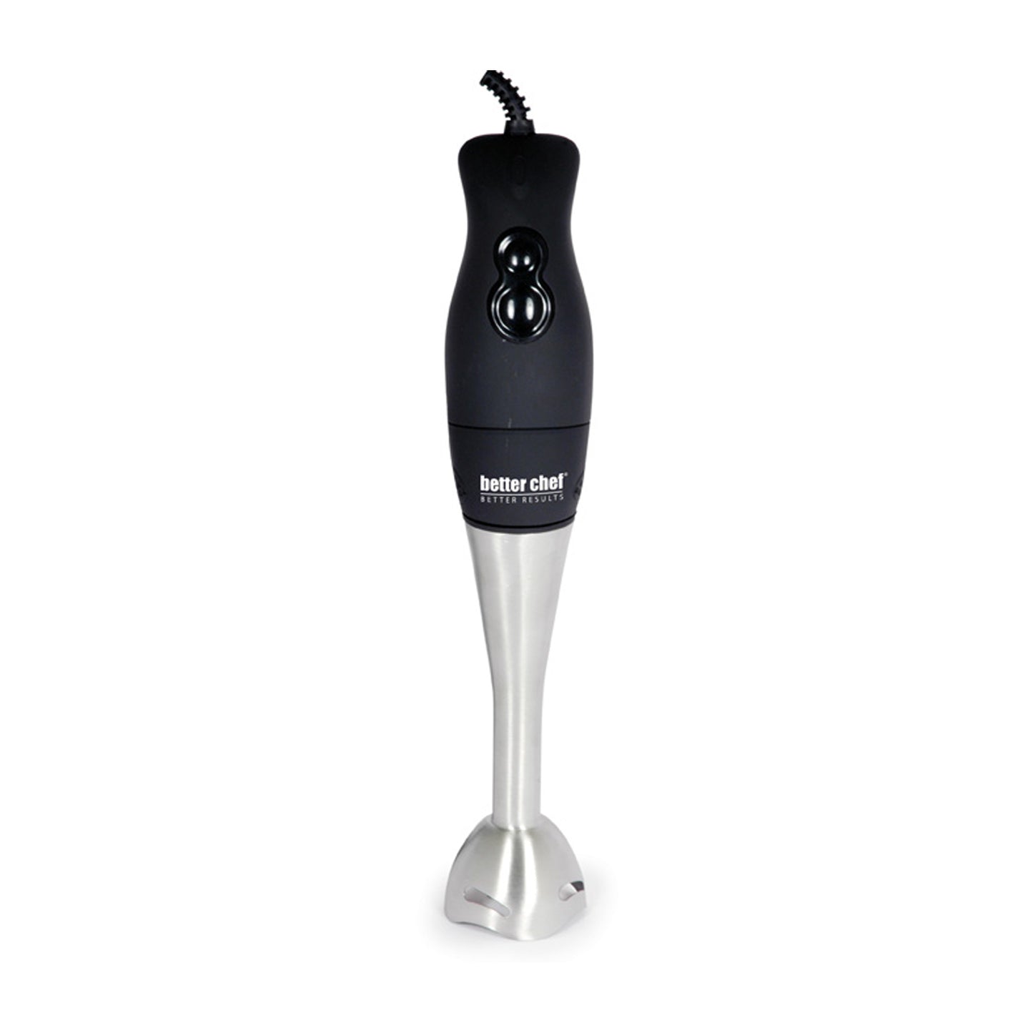 Better Chef DualPro Handheld Immersion Blender / Hand Mixer in Black - Durable Stainless Steel Barrel and Whisk - Easy One-Handed Operation - Dishwasher-Safe - 1 Year Warranty