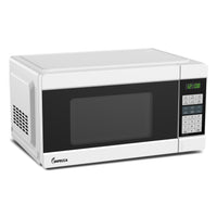 Impecca 1.1 Cubic Feet Microwave, Sleek Countertop Design, White