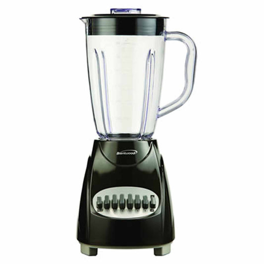 Brentwood 12-Speed Blender with Plastic Jar in Black - Make Delicious Smoothies and Meals with Ease - High Quality and Easy to Use