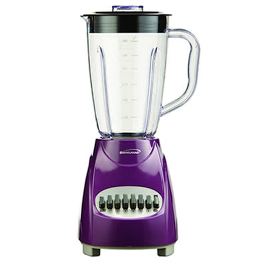Brentwood 12-Speed Blender with Plastic Jar in Purple - Powerful Smoothie Maker & Protein Shake Mixer