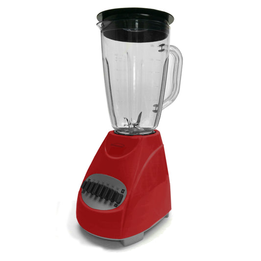 Brentwood 12 Speed Blender - Create Delightful Smoothies with Glass Jar in Red