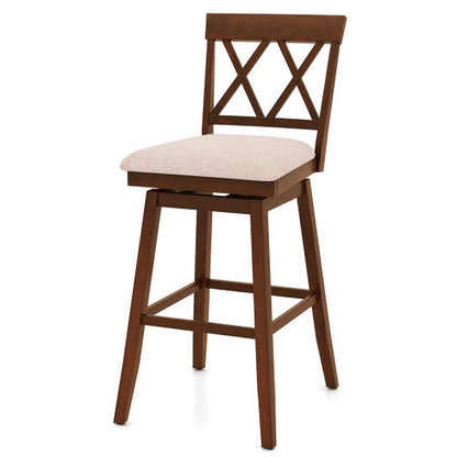 24 Inch Counter Height Barstools with Backrest and Upholstered Seat Cushion for Kitchen Dining Room-24 Inch