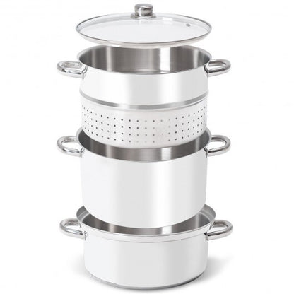 11-Quart Stainless Steel Pan Fruit Juicer Steamer