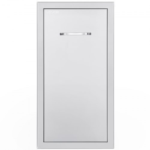 Outdoor Kitchen Trash Drawer, 13.54"W x 19.61"D x 25.79"H Interior Storage, Multi-Purpose Outdoor Kitchen Drawers Stainless Steel, 55 lbs Max Capacity per Tier, for Outdoors BBQ Island Kitchens