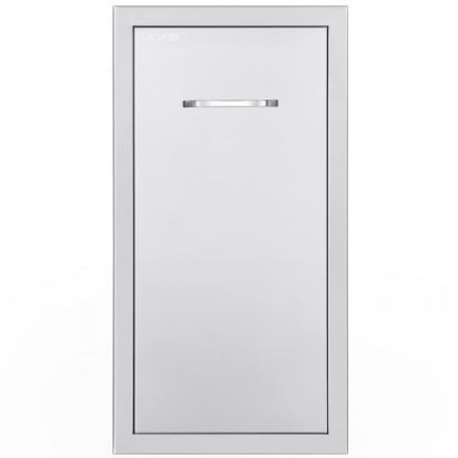 Outdoor Kitchen Trash Drawer, 13.54"W x 19.61"D x 25.79"H Interior Storage, Multi-Purpose Outdoor Kitchen Drawers Stainless Steel, 55 lbs Max Capacity per Tier, for Outdoors BBQ Island Kitchens