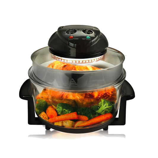 Versatile MegaChef Halogen Oven: Air Fryer, Rotisserie & Roaster for Delicious Meals!