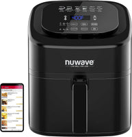 Nuwave Brio 6-Quart Digital Air Fryer with One-Touch Digital Controls, Automatic Shutoff, Stainless Steel, Cooking