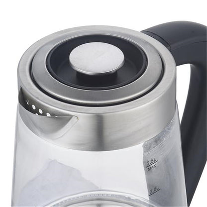 US 2.5L Electric Glass Kettle HD-2005D 110V 1500W Fast Boiling Stainless Steel Hot Water Heater with Filter U.S. plug