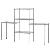 US Metal Storage  Shelf Standing Rack Organization For Kitchen Microwave Oven Rack Silver