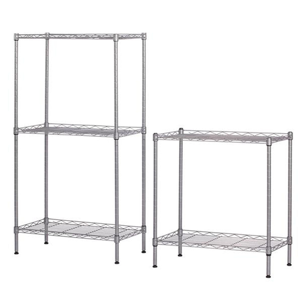 US Metal Storage  Shelf Standing Rack Organization For Kitchen Microwave Oven Rack Silver