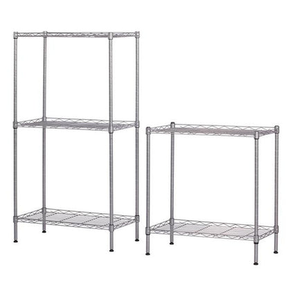 US Metal Storage  Shelf Standing Rack Organization For Kitchen Microwave Oven Rack Silver