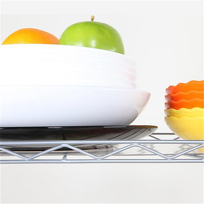 US Metal Storage  Shelf Standing Rack Organization For Kitchen Microwave Oven Rack Silver