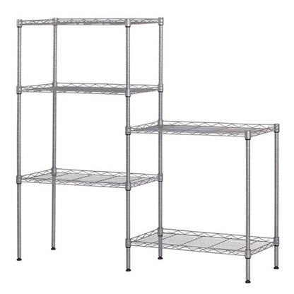 US Metal Storage  Shelf Standing Rack Organization For Kitchen Microwave Oven Rack Silver