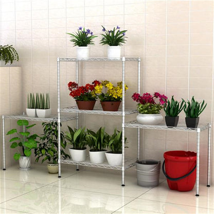 US Metal Storage  Shelf Standing Rack Organization For Kitchen Microwave Oven Rack Silver