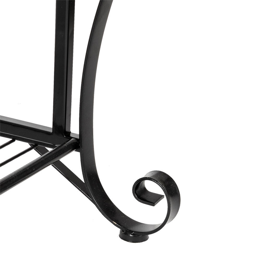 US 5-tier Metal Kitchen  Rack Storage Holder Organizer (HT-CJ011 With Accessories) black