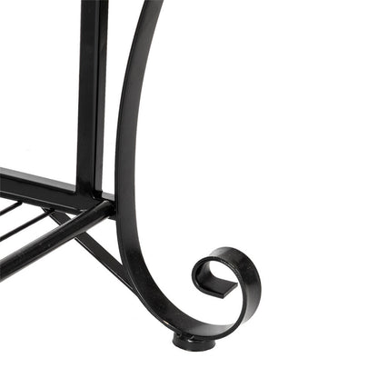US 5-tier Metal Kitchen  Rack Storage Holder Organizer (HT-CJ011 With Accessories) black