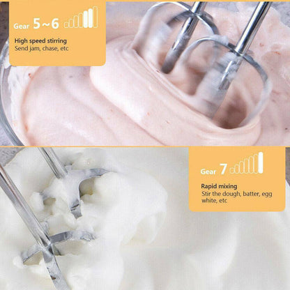 7-speed Automatic Mixer Hand-held Electric Food Mixers Egg Beater UK Plug Black