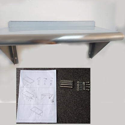 US Stainless Steel Wall Shelf 110 Lbs Load Heavy Duty Wall Mount Shelving For Kitchen Restaurant Laundry Room Bar 60 x 30cm