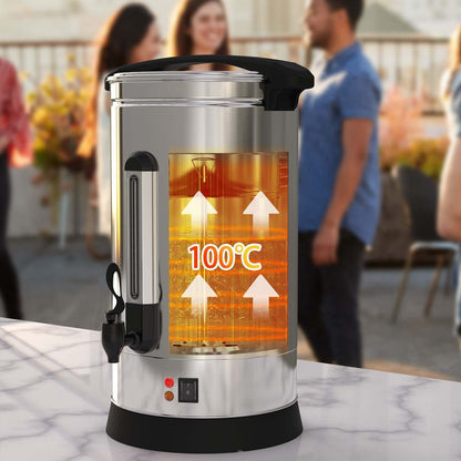US GARVEE 14L Commercial Coffee Maker 100 Cup Quick Brewing Large Coffee Urn