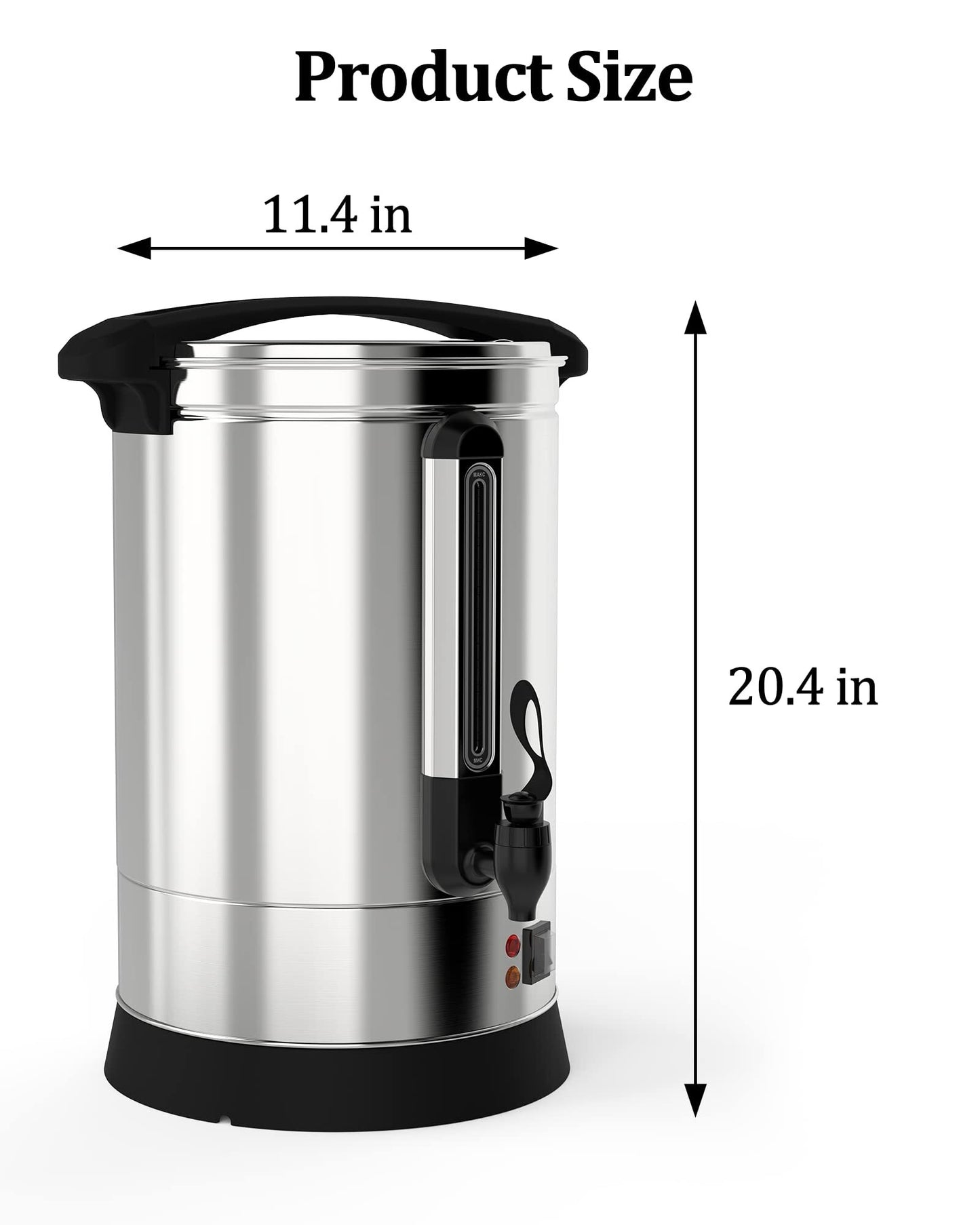US GARVEE 14L Commercial Coffee Maker 100 Cup Quick Brewing Large Coffee Urn
