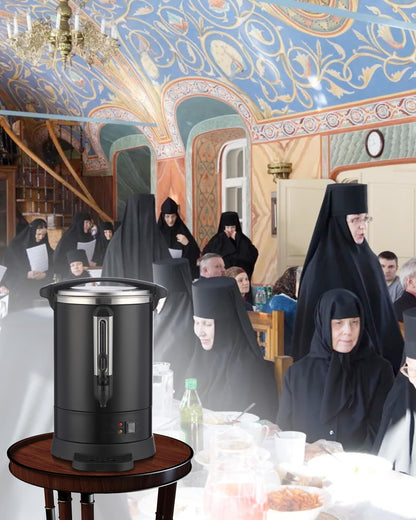 US GARVEE Commercial Coffee Urn Food Grade 304 Stainless Steel Hot Water Urn Hot Drink Dispenser Black