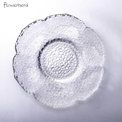 Color: Orange - Japanese Style Round Insulated Glass Tea Mat Saucer Teaware Creative Kung Fu Tea Set Cup Holder Phnom Penh Saucer