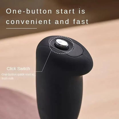 Color: Light Grey - Electric Milk Frother Handheld Mixer Coffee Foamer Egg Beater Cappuccino Stirrer Mini Portable Blenders Home Kitchen Whisk Tool