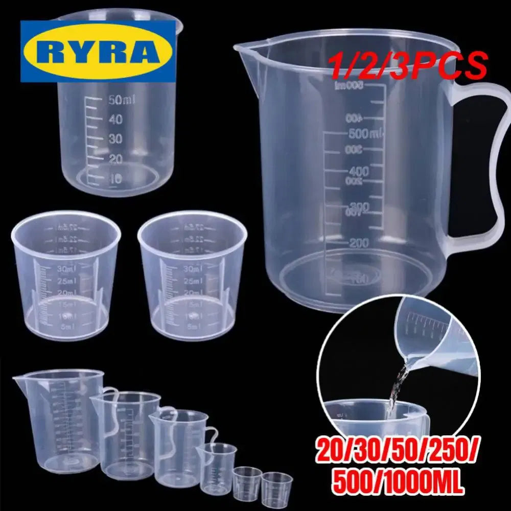 Color: Burgundy, Ships From: CHINA - Clear Plastic Graduated Measuring Cupws Househould Portable Baking Beaker Liquid Measure Jug Transparent Cup Container