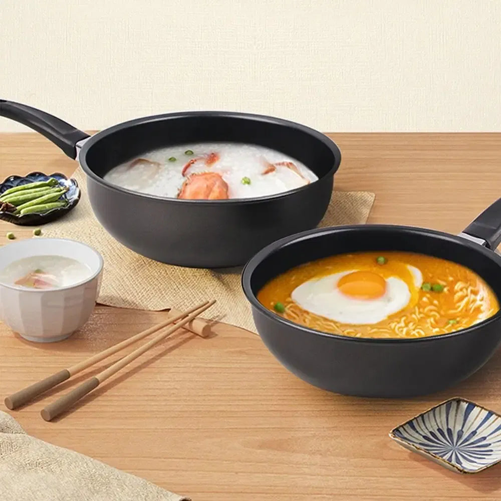 Color: Red - Frying Pan Mini Cooking Omelette Pans Non-stick Iron Pancake Egg Fryer With Long Handle Kitchen Gadgets