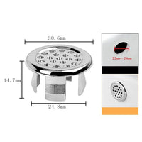 Color: light green, Outer Diameter: 84mm - 4/1pcs Sink Hole Round Overflow Cover Kitchen Basin Trim Hollow Overflow Ring Plug Bathroom Wash Basin Overflow Ring Accessories