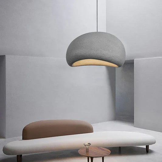 Body Color: WHITE, Size: M, Emitting Color: Cold White - Minimalist Wabi-Sabi LED Chandeliers Light Living Kitchen Island  Restaurant Decor Hanging Lamp Suspension