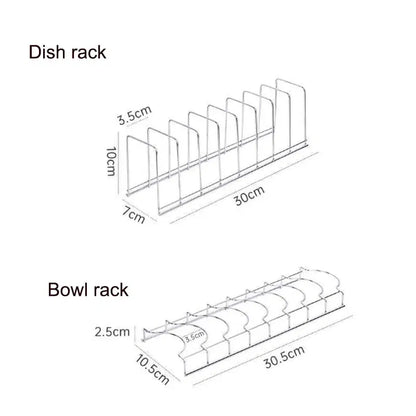 Color: plum - Kitchen Bowl Dish Organizer Stainless Steel Dish Holder Home Cutlery Dishes Pot Lid Rack Household Dish Rack Kitchen Accessories