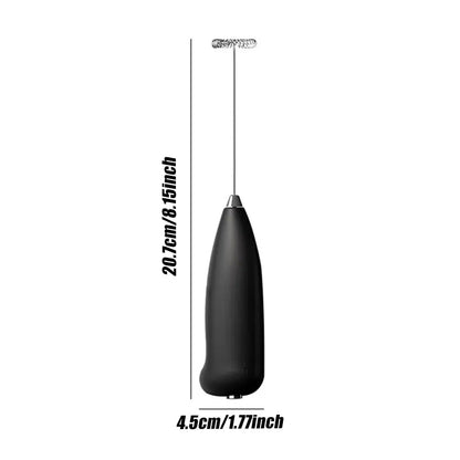 Color: Light Grey - Electric Milk Frother Handheld Mixer Coffee Foamer Egg Beater Cappuccino Stirrer Mini Portable Blenders Home Kitchen Whisk Tool