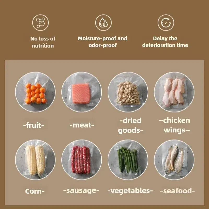 2025 Vacuum Sealant Packaging Machine Food Vacuum Sealant Small Portable Household Fruit And Vegetable Vacuum Machine Vacuum Bag