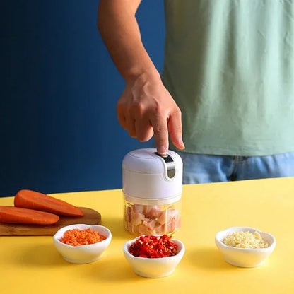 Color: Blue, Ships From: CHINA - Multifunctional Cooking Machine Automatic Meat Grinder Baby Supplementary Food Stirring Minced Garlic Minced Meat