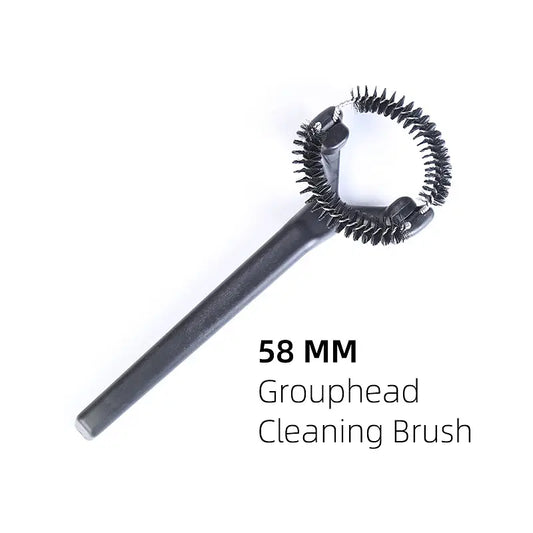 Color: Light Grey - 51/58mm Coffee Machine Brush Cleaner | Removable Coffee Maker Espresso Group Head | Semi-automatic Kitchen Cleaning Tool