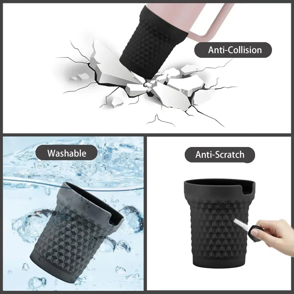 Color: Champagne - Silicone Boot for Stanley Quencher H2.0 FlowState Tumbler 40oz  Cup Bottom Protector Sleeve