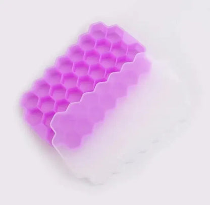 Color: Blue, Size: M - 4/2/1PCS Silicone Ice Cube Mold 148 Cube Large-capacity Ice Trays Food Grade Ice Maker BPA Free Reusable Ice Maker with Lids