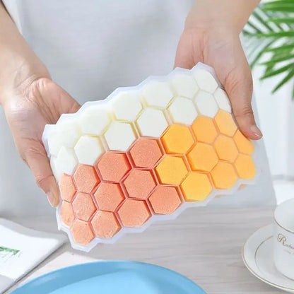 Color: Blue, Size: M - 4/2/1PCS Silicone Ice Cube Mold 148 Cube Large-capacity Ice Trays Food Grade Ice Maker BPA Free Reusable Ice Maker with Lids