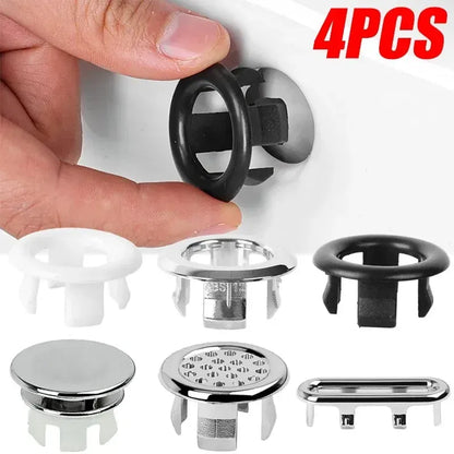 Color: Navy Blue, Outer Diameter: 84mm - 4/1pcs Sink Hole Round Overflow Cover Kitchen Basin Trim Hollow Overflow Ring Plug Bathroom Wash Basin Overflow Ring Accessories