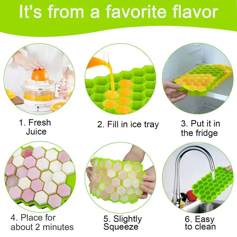 Color: Pink, Size: XL - 4/2/1PCS Silicone Ice Cube Mold 148 Cube Large-capacity Ice Trays Food Grade Ice Maker BPA Free Reusable Ice Maker with Lids