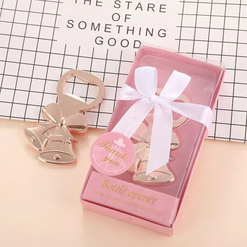 Creative Bottle Opener Decoration Crafts Rose Gold Bell Shape Beer Opener Tools Alloy Christmas Bell Opener Gifts for Guests