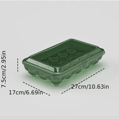 Color: Red, Ships From: CHINA - 1pc Shock-Proof Egg Holder for Refrigerator, Transparent Plastic Egg Carton with Clamshell Design for Freshness,   Supplies