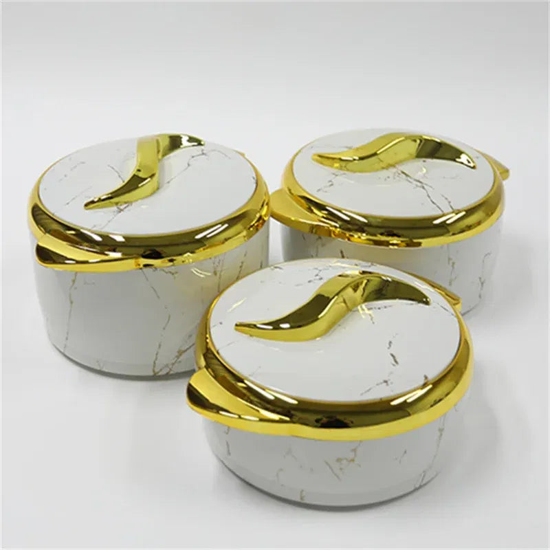 Color: WHITE, Ships From: CHINA - 3Pcs/Set 1.5/2/2.5L  Hot Pot Box Durable and Versatile Plastic Lunchboxes for Food Warmer Fresh Preservation Heat  Ramadan Event