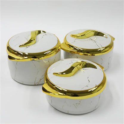 Color: WHITE, Ships From: CHINA - 3Pcs/Set 1.5/2/2.5L  Hot Pot Box Durable and Versatile Plastic Lunchboxes for Food Warmer Fresh Preservation Heat  Ramadan Event