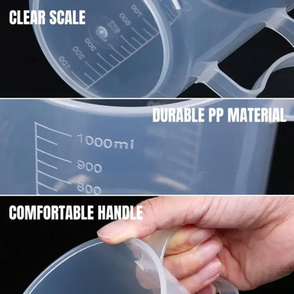 Color: Burgundy, Ships From: CHINA - Clear Plastic Graduated Measuring Cupws Househould Portable Baking Beaker Liquid Measure Jug Transparent Cup Container