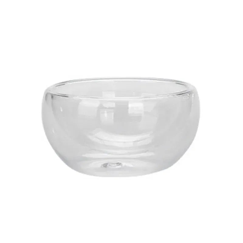 Color: light green, Capacity: 301-400ml - 2/6Pcs Double Layer Glass Tea Cup Set Transparent Drinkware Coffee Milk Water Mug Multi-Purpose Brewings Tea Cup Kitchen Tools