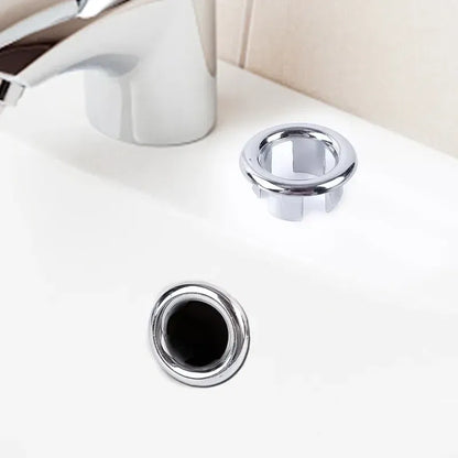 Color: Yellow, Outer Diameter: 76mm - 4/1pcs Sink Hole Round Overflow Cover Kitchen Basin Trim Hollow Overflow Ring Plug Bathroom Wash Basin Overflow Ring Accessories